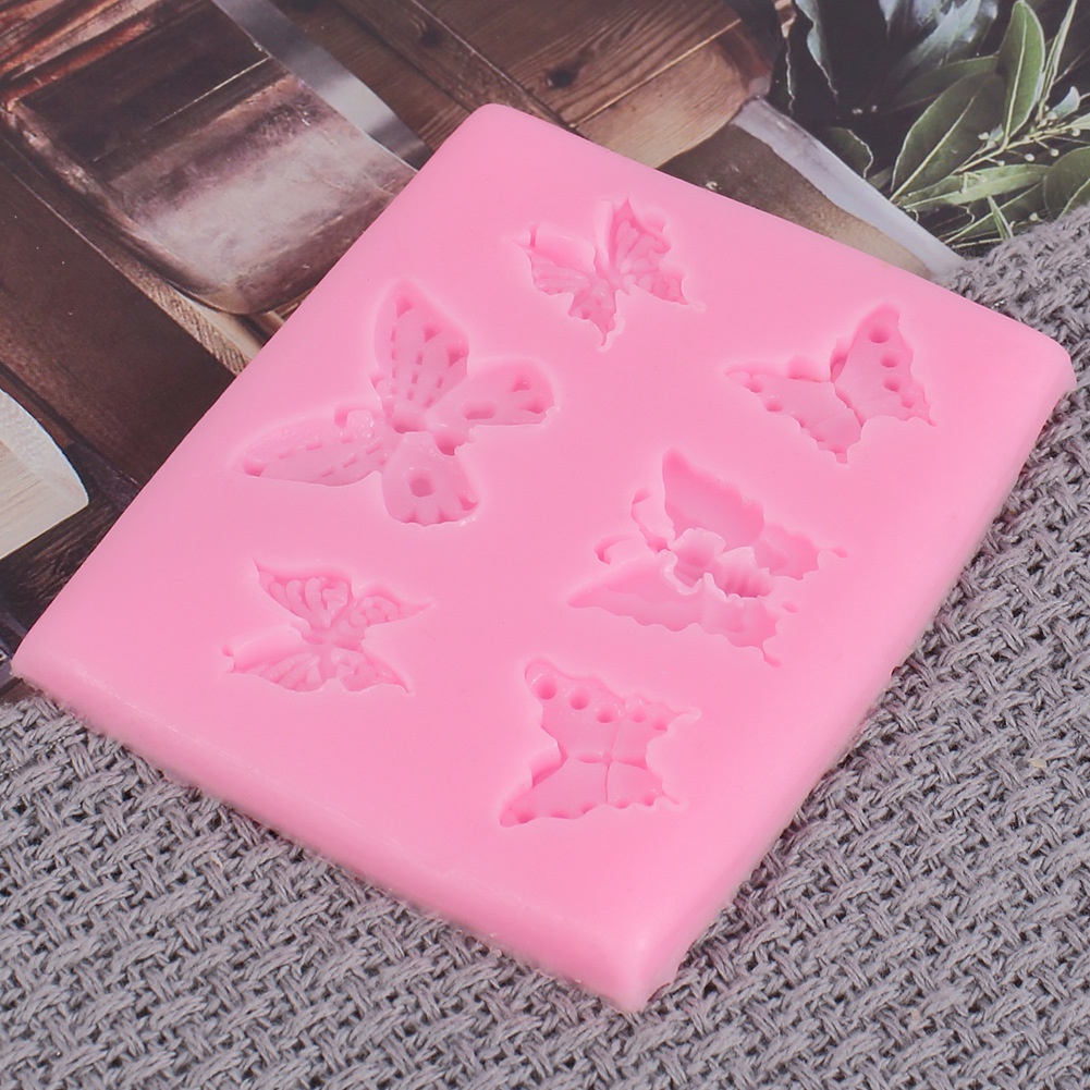 Khuôn Silicone Tạo Hình Bướm 3D Trang Trí Bánh
