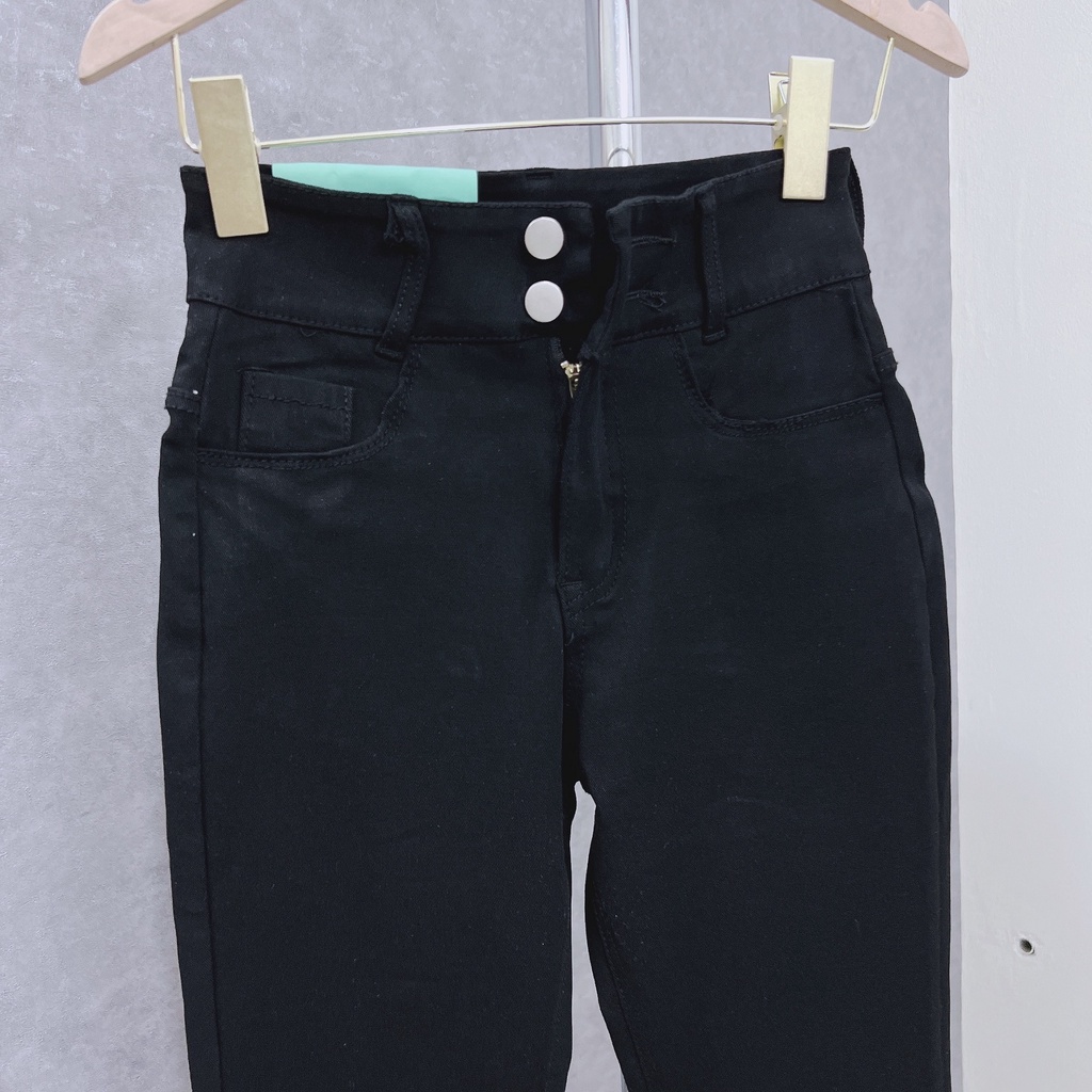 Quần skinny loe đen siêu dãn dày dặn, Quần dáng ôm cap cao co giãn QS166 - NhiNhi Shop