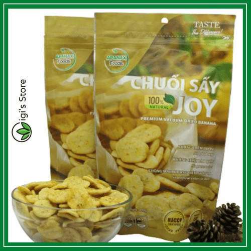 220 Gram Chuối Sấy Joy - Chuối Sấy Khô Tự Nhiên, Không Đường - Gigi's Store