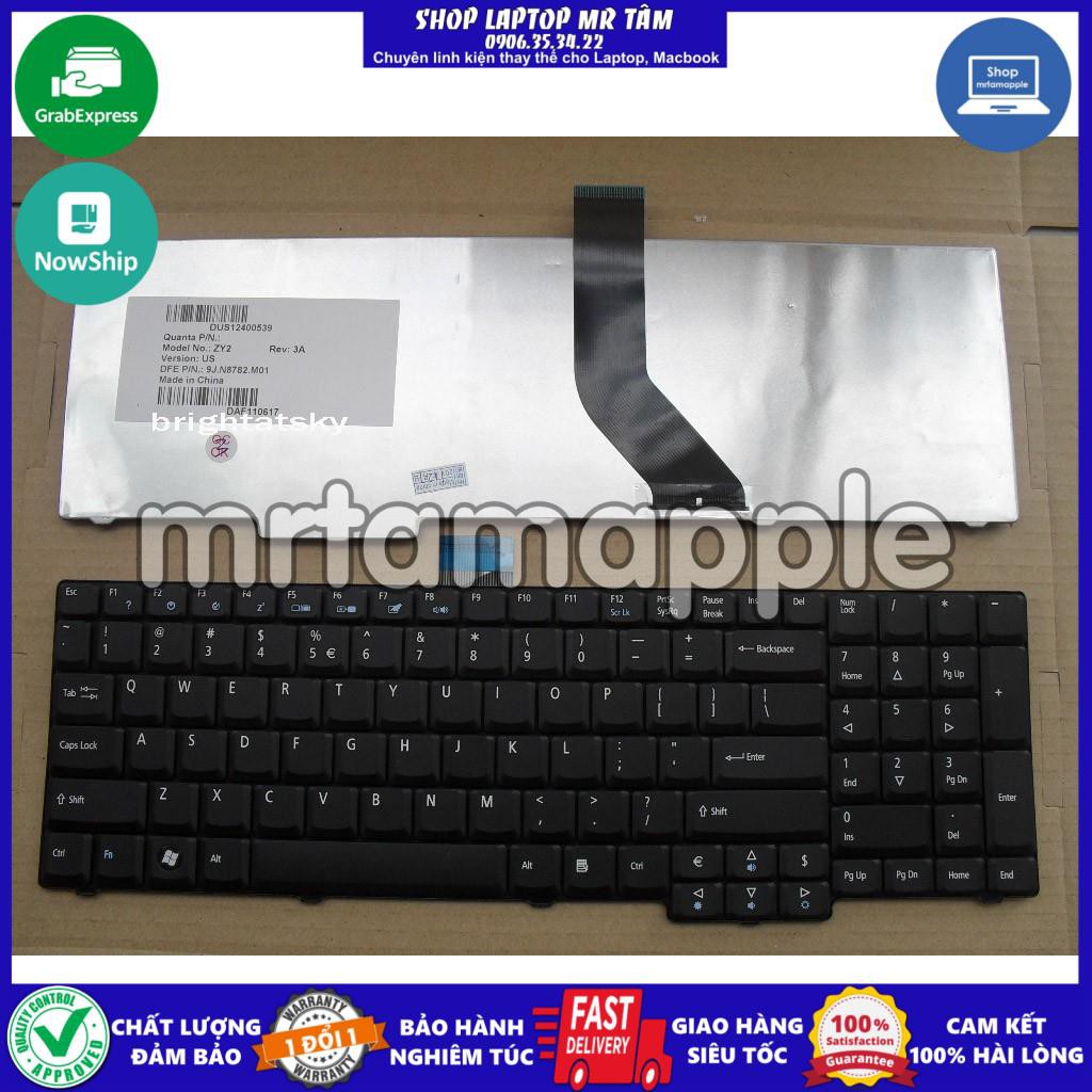 (KEYBOARD) BÀN PHÍM LAPTOP ACER 7730 (CÁP DÀI) dùng cho Aspire 5235 5335 5535 5635 6530 7000 7100 7220 7320 7400 7520