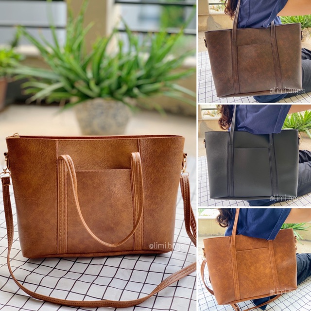 Túi Xách Tay Nữ Thời Trang FANCY BAGS - Đựng Laptop 15 - 16 inch - Túi Da Bản To LIMI BAGS | BigBuy360 - bigbuy360.vn