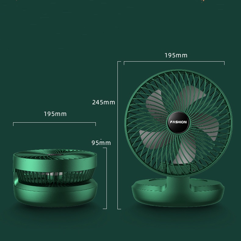 Quạt Treo Tường để Bàn Mini Tích điện Dung Lượng Pin Cao Thiết Kế Sang Trọng Trong Nhà Và Gia đình Treo Nhà Vệ Sinh