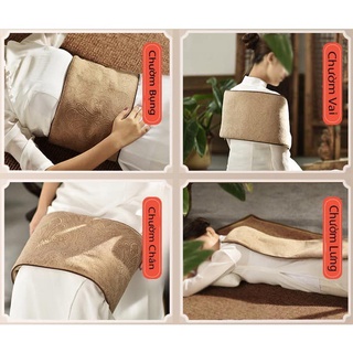 Đai chườm ngải cứu đa năng làm nóng bằng điện, Lưng Bụng, Vai Cổ Gáy, Đầu Gối ruột ngải cứu khô + các loại thảo mộc khác