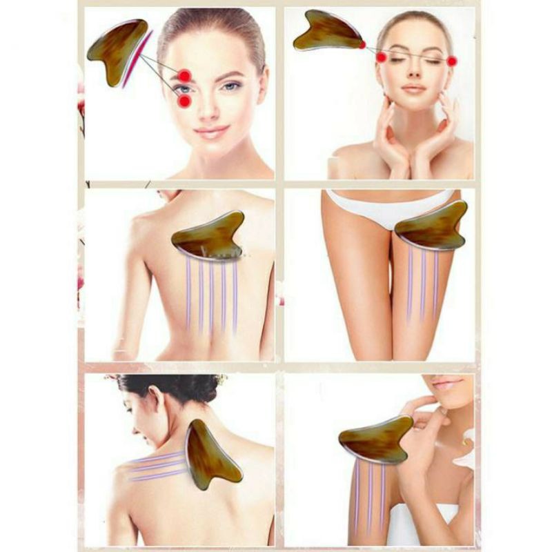Dụng cụ massage mặt,Tim sừng massage