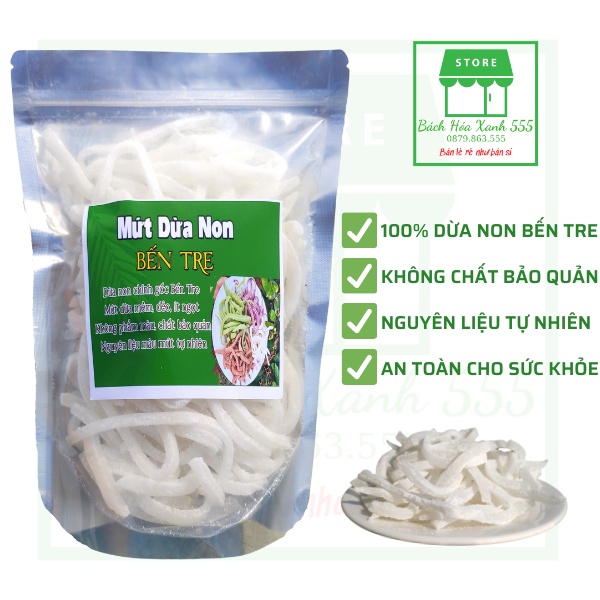 Mứt Dừa Non, Mứt Dừa Non Đặc Sản Bến Tre - Càng Ăn Càng Ngon (500g)