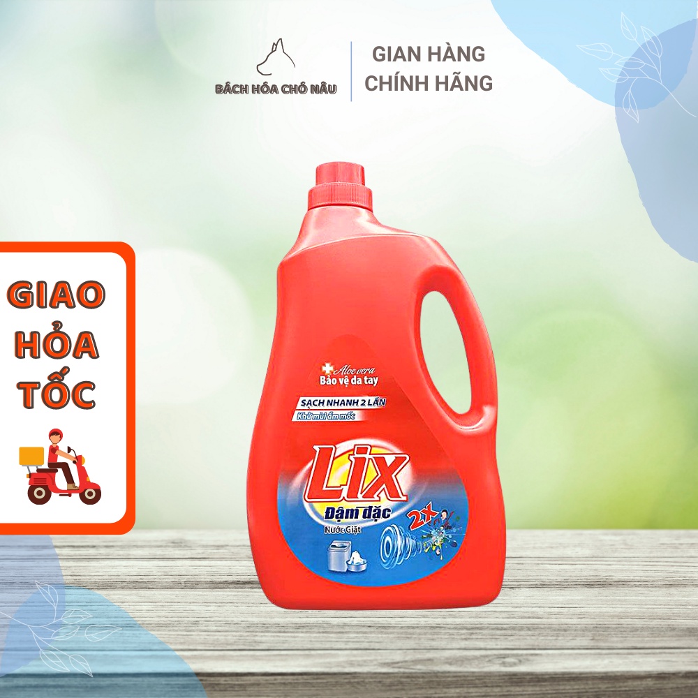 Nước Giặt Lix Đậm Đặc Gấp 2 Lần 3.6KG/ Chai [ Hàng Chính Hãng]