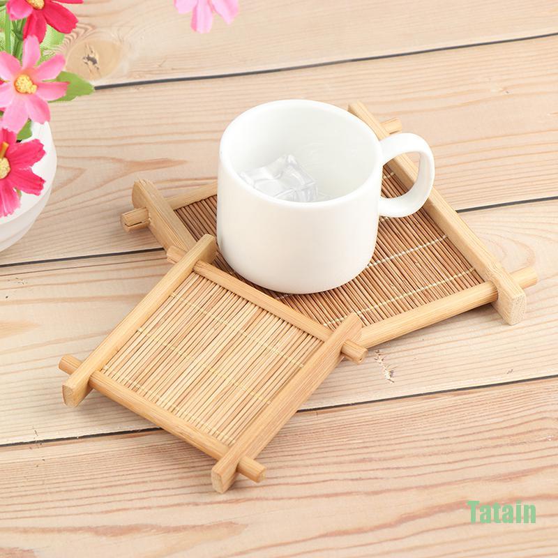 Đế lót ly bằng gỗ tre tiện dụng cho nhà bếp