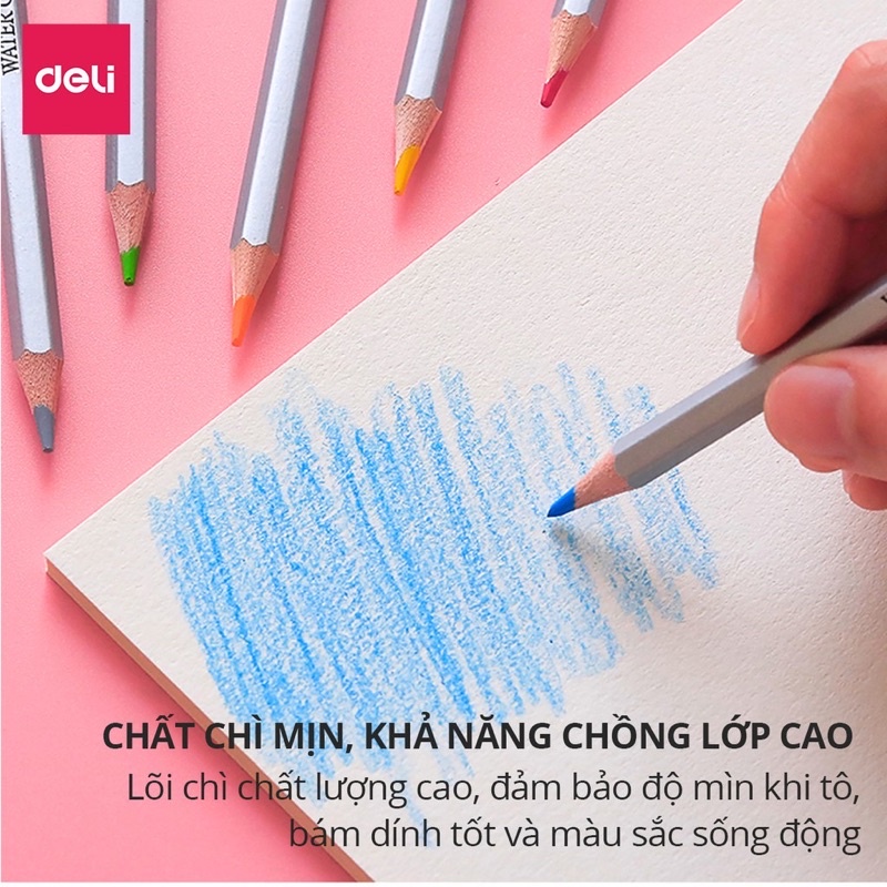 Chì màu nước Deli (Hàng chính hãng)