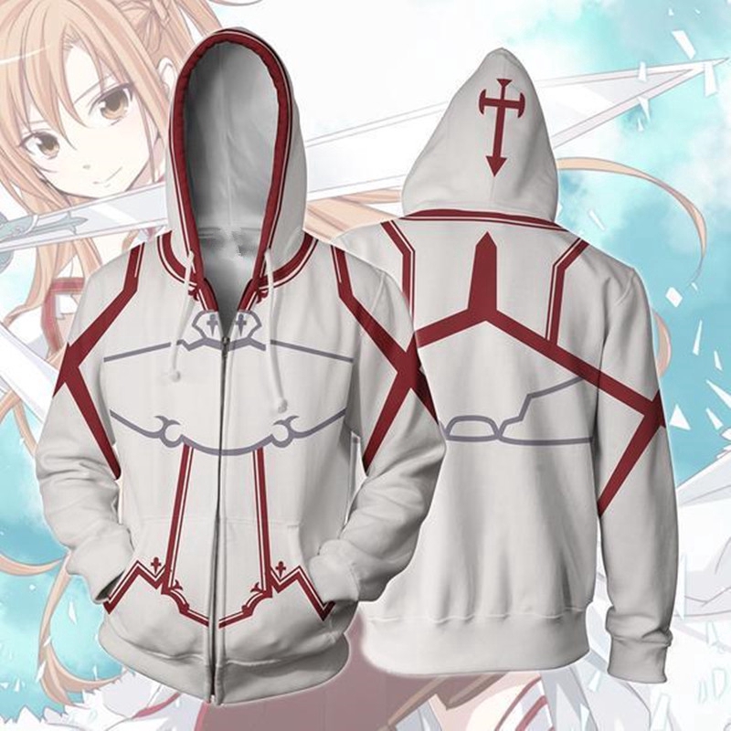 Áo khoác hoodie thời trang phong cách Anime Sword Art Online