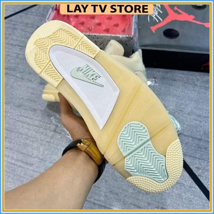 Giày thể thao Jordan 4 OFF WHITE, giày thể thao nam nữ full phụ kiện