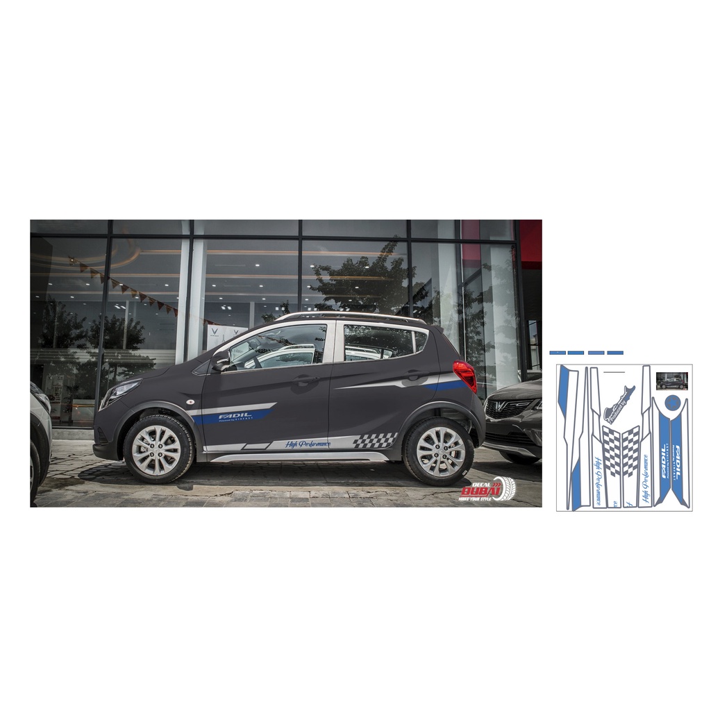 Tem sườn xe Fadil màu xám thể thao