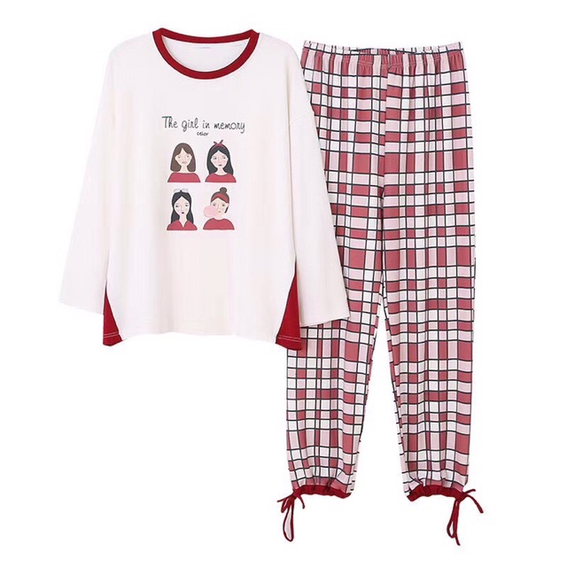 COTTON POLY KHÔNG CỔ TAY DÀI QUẦN DÀI