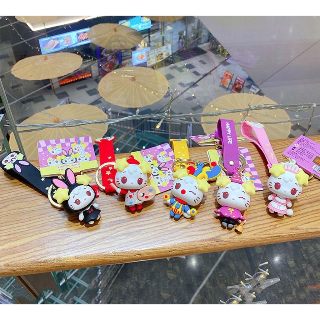 Móc Khóa Hình Chú Mèo Hoạt Hình Dễ Thương