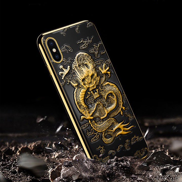 Ốp Lưng Silicon Đắp Nổi Hình Rồng Bay Cho Iphone