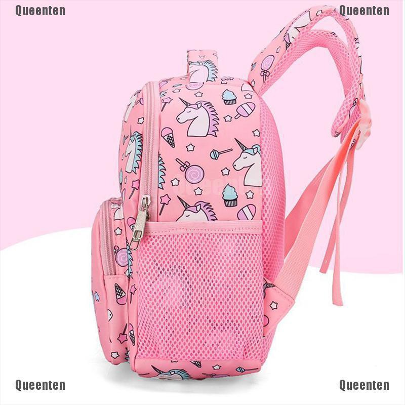 ★Queen★Kindergarten Unicorn Little Girls Kids School Bags Book Backpacks 2-5Years Old