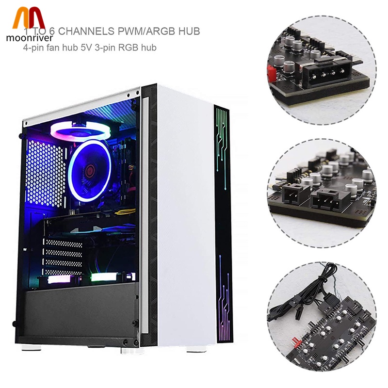Quạt Tản Nhiệt Cpu 6 Chiều 2 Trong 1 12v 4pin Pwm & 5v 3pin Argb | BigBuy360 - bigbuy360.vn