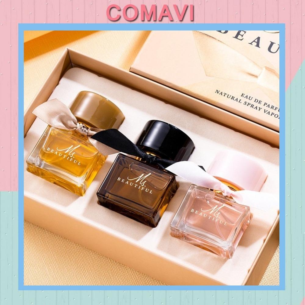 Set 3 lọ nước hoa nữ Comavi Luxury Beautyful xịt thơm hương lâu nhẹ nhàng tinh tế NH14