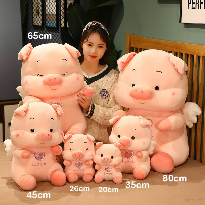 Heo Nhồi Bông Chất Lượng Cao Dễ Thương 20/26/35/45cm