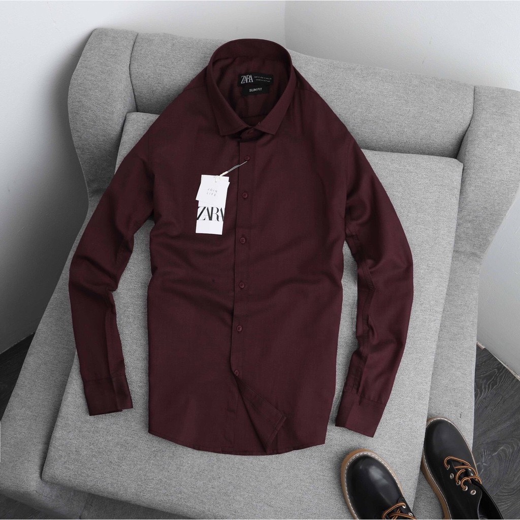 Áo sơ mi dài tay Zara cao cấp man Slim Fit VNXK