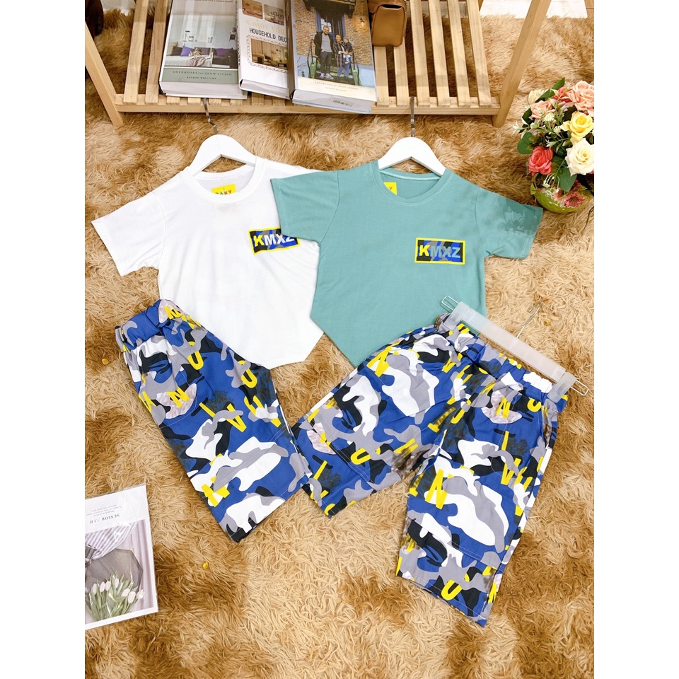 Set bộ quần áo cho bé trai mùa hè THANH THỊNH 18-45kg mẫu "RẰN DI". Thiết kế đẹp, đường may sắc nét.
