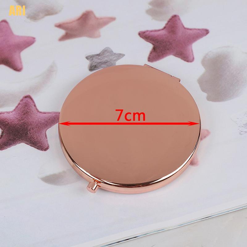 Gương Trang Điểm Nhỏ Gọn Bỏ Túi Bằng Hợp Kim Phong Cách Vintage