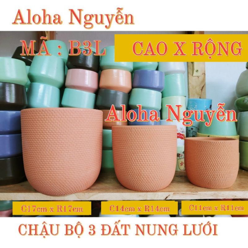 Chậu lưới đất nung .đủ size .hàng bao bể khi giao.