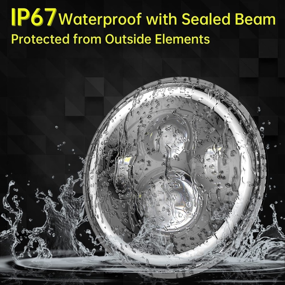 * Hàng Có Sẵn * Đèn Pha Xe Hơi 7 Inch H4 Đèn LED Xe Hơi Vòng Mắt Góc DRL Halo 12V 24V Hi/Lo Tín Hiệu Rẽ Cho JEEP Wrangler JK TJ LJ CJ7 Lada Niva Offroad Beetle