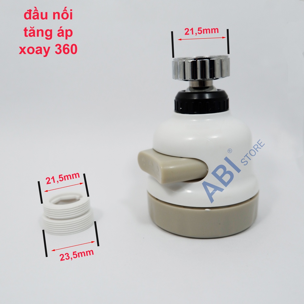 Đầu nối vòi rửa bát tăng áp xoay 360 độ đẹp giá rẻ ( không dây )