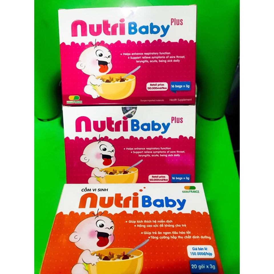 Cốm Vi Sinh Nutribaby. Giúp bé ăn Ngon, Tăng cường sức đề Kháng, Tăng cường chức năng hô hấp