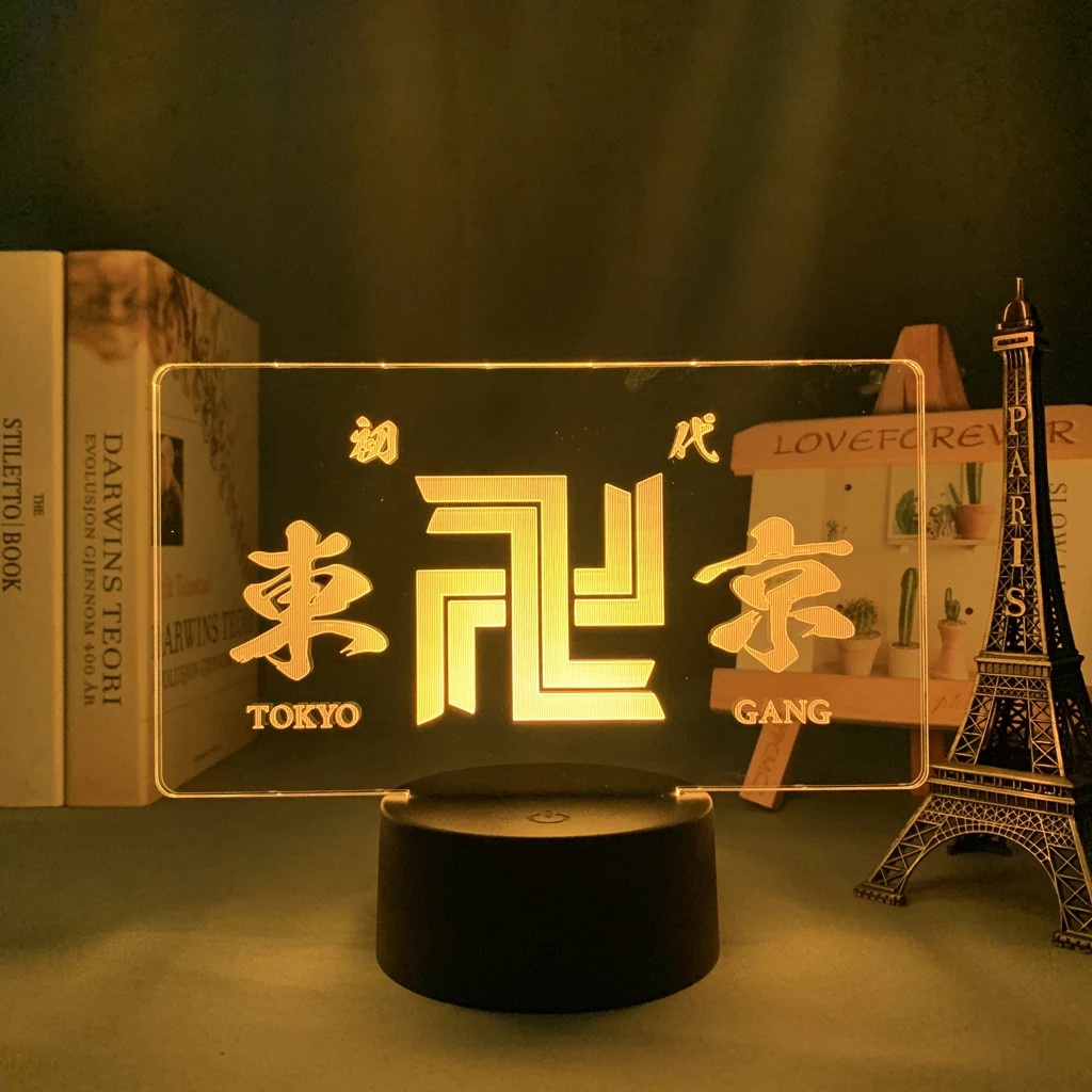 Hq3 Đèn Ngủ LED Cảm Ứng Chạm Từ Xa Bằng Acrylic In Họa Tiết Anime Tokyo Revengers Kèm Điều Khiển Từ Xa Trang Trí Nhà Cửa