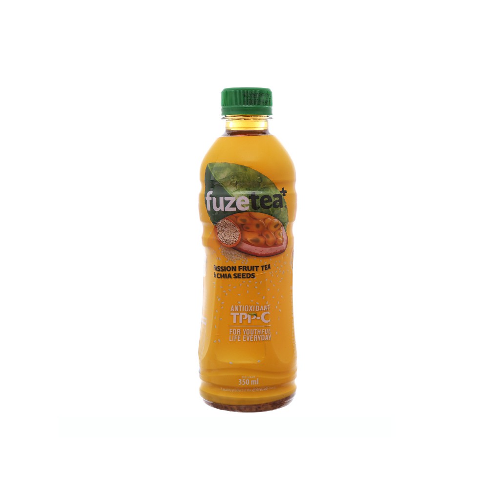 [ EXP:2022-06-22 ] Thùng 24 Chai Chanh Dây Và Hạt Chia Fuze Tea 350ml