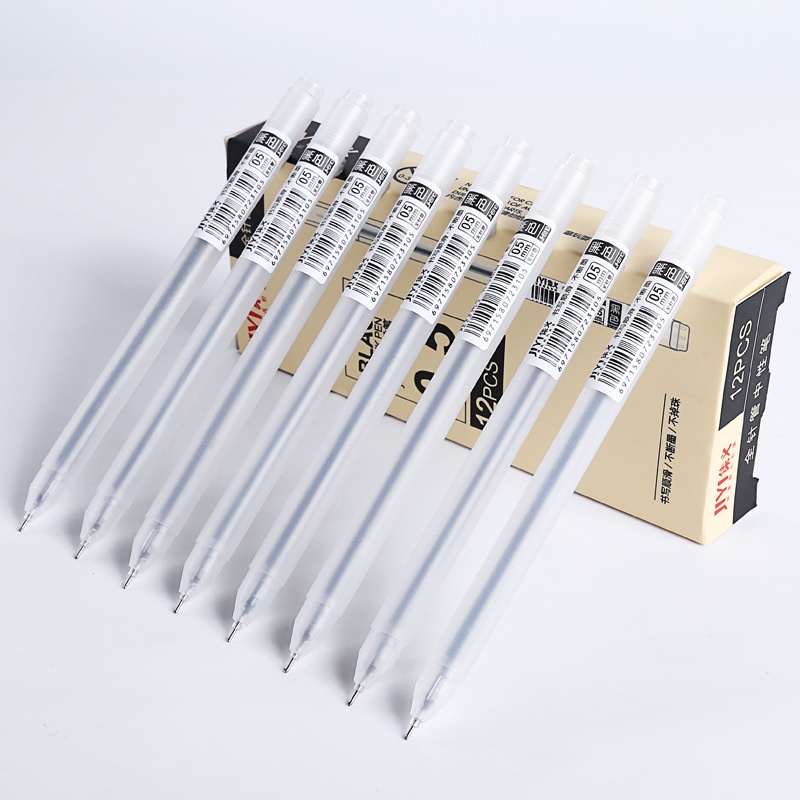 1 Bút Mực Gel 0.5mm Vỏ Màu Đỏ Và Đen Kiểu Dáng Sang Trọng