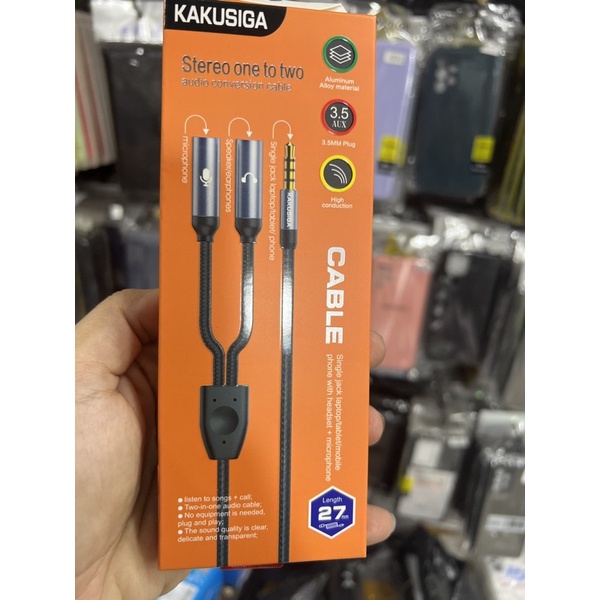 Jack chuyển 2 đầu cái 3.5mm ra đực 3.5mm