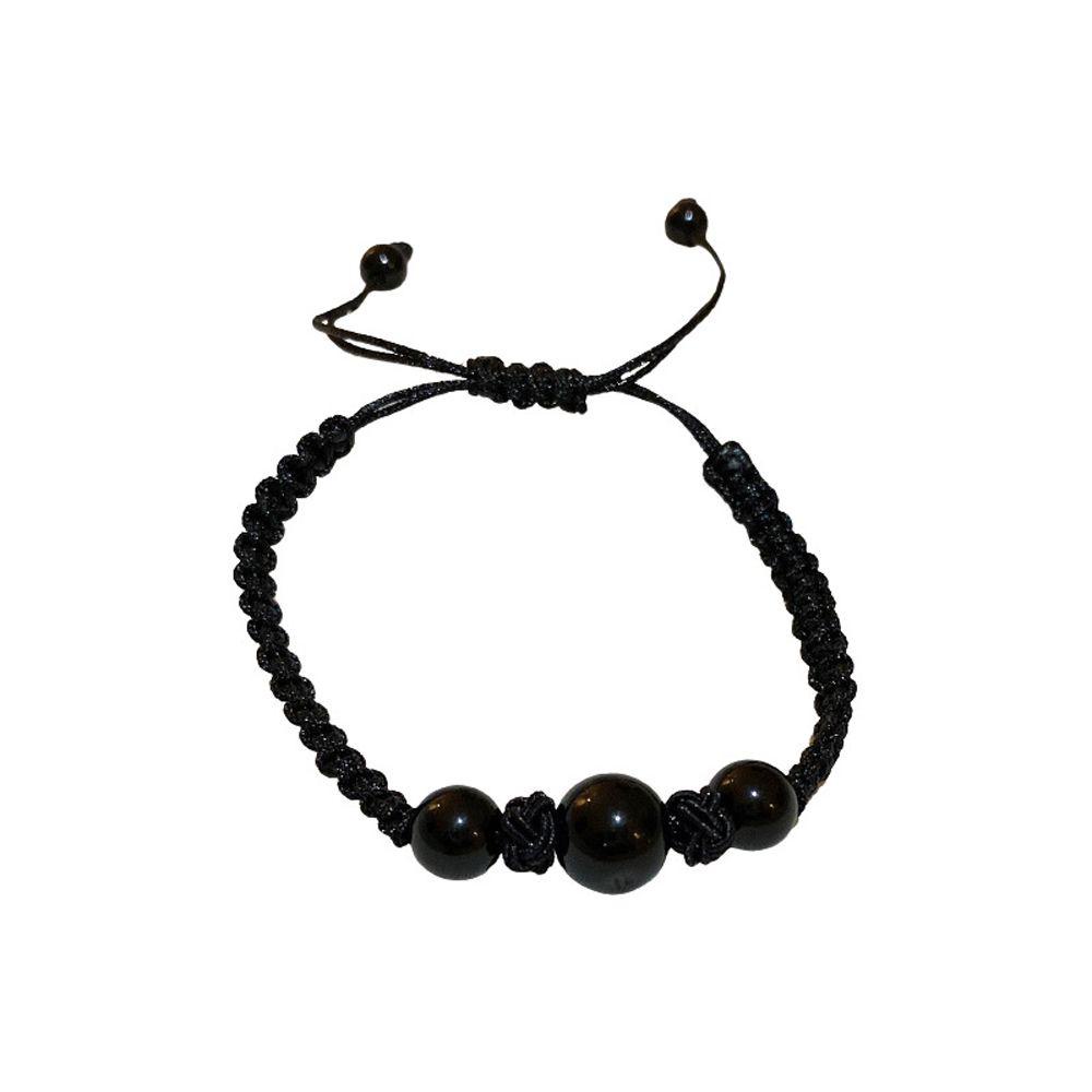 Vòng Tay Đính Đá Tự Nhiên Lấp Lánh Thanh Lịch Cho Nữ|Vòng Tay Tình Bạn Bằng Đá Obsidian