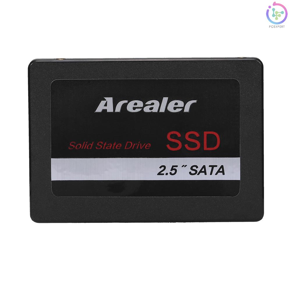 Arealer 2.5inch Solid State Drive SATA3.0 SSD Solid State High Speed Storage for Desktop Laptop Black 64GB