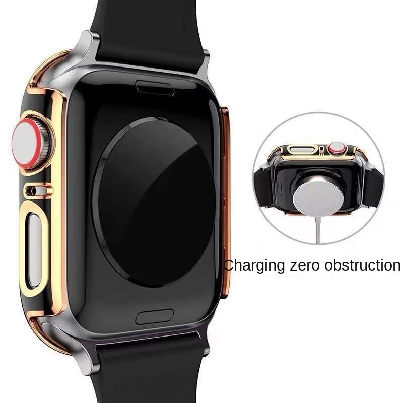Vỏ PC cứng APPLE WATCH bảo vệ màn hình + kính cường lực cho iWatch 7 / 6 / 5 / 4 / 3 /SE 45mm / 40mm / 42mm / 38mm /41mm / 44mm Dây đeo Apple Watch