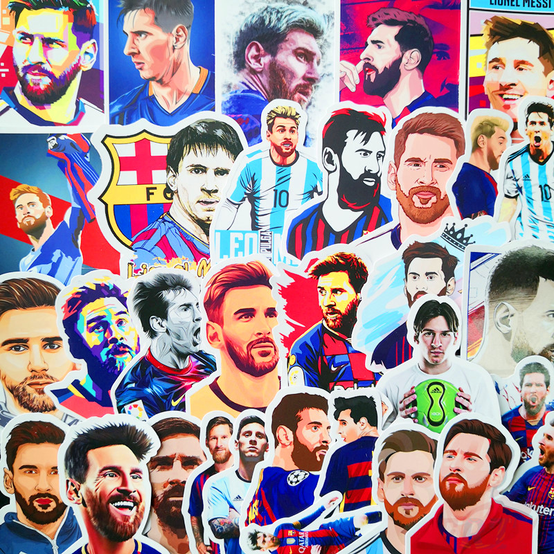 ❉ Leo Messi Series 02 - Famous Football Sports Player Superstar Stickers ❉ 50Pcs/Set Fans Collection Waterproof DIY Fashion Decals Doodle Stickers
