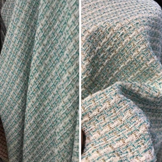 Dạ tweed xanh