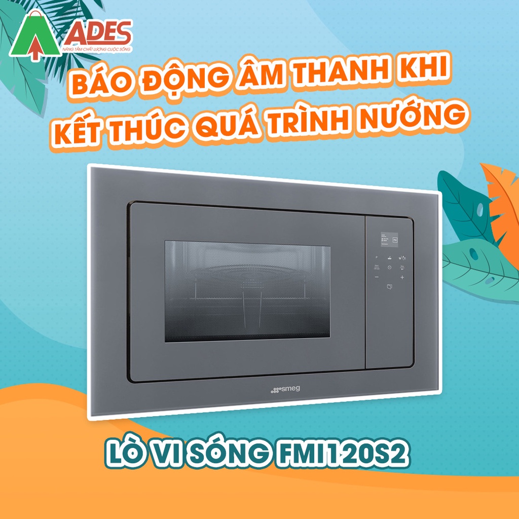 [Mã 154ELSALE2 giảm 7% đơn 300K] Lò Vi Sóng Smeg FMI120S2 - Bảo Hành Chính Hãng