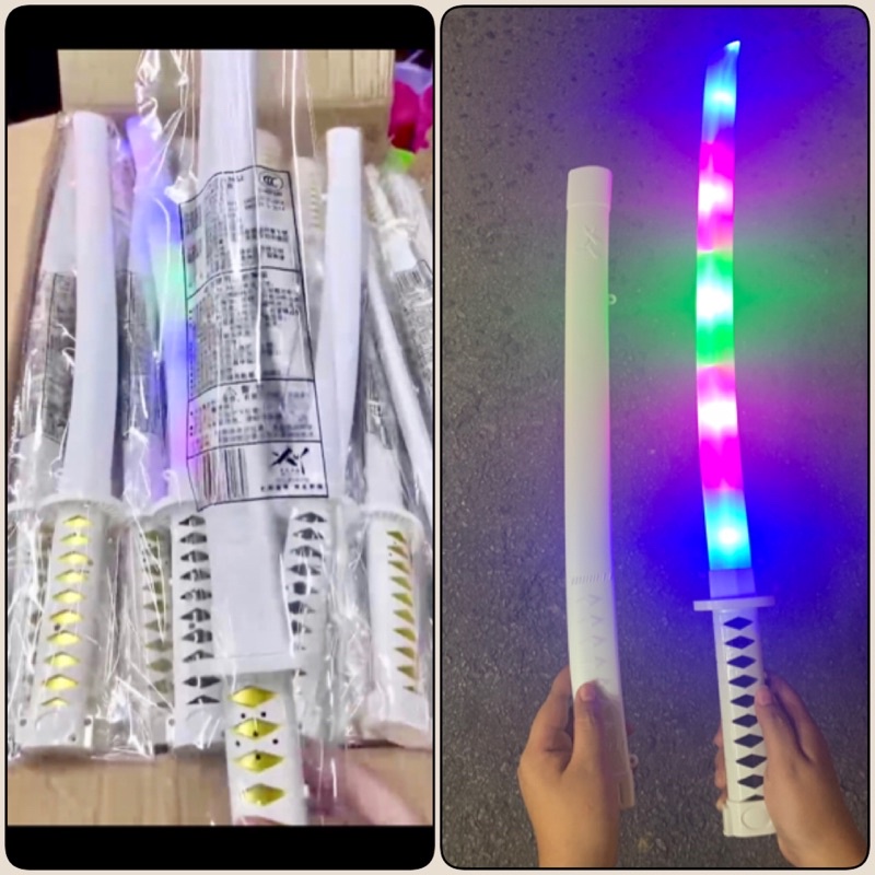 Kiếm nhật Katana phát sáng 68cm có âm thanh tặng kèm pin - Kiếm nhựa hóa thân dũng sĩ Samurai đồ chơi hot trend cho bé