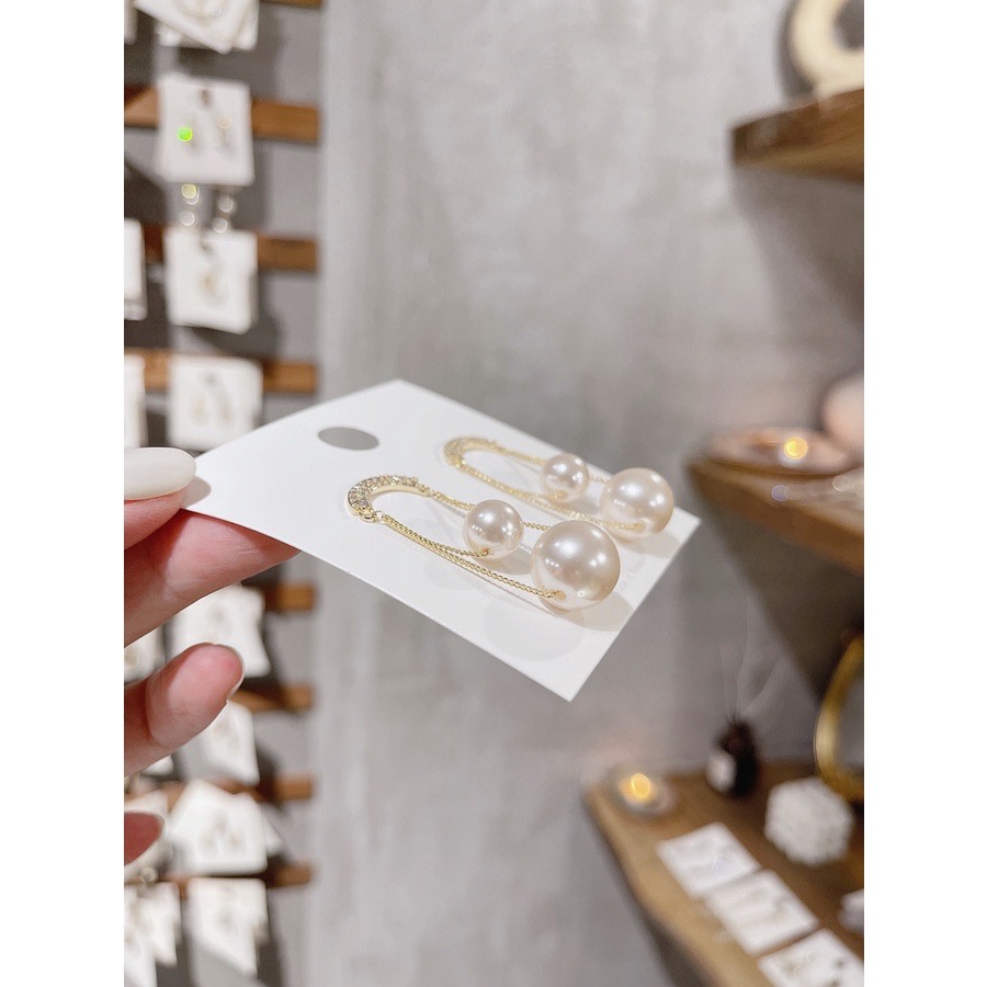 Bông Tai Hoa Tai Phong Cách Tiểu Thư Hàn Quốc Thanh Lịch Đính Đá Mainia Shop