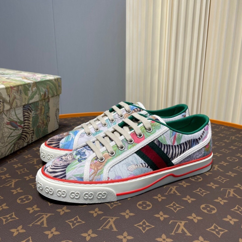 Giày thể thao cho nam và nữ cao cấp thương hiệu Gucci GC/GG hoạ tiết con hổ mẫu mới trẻ trung phong cách