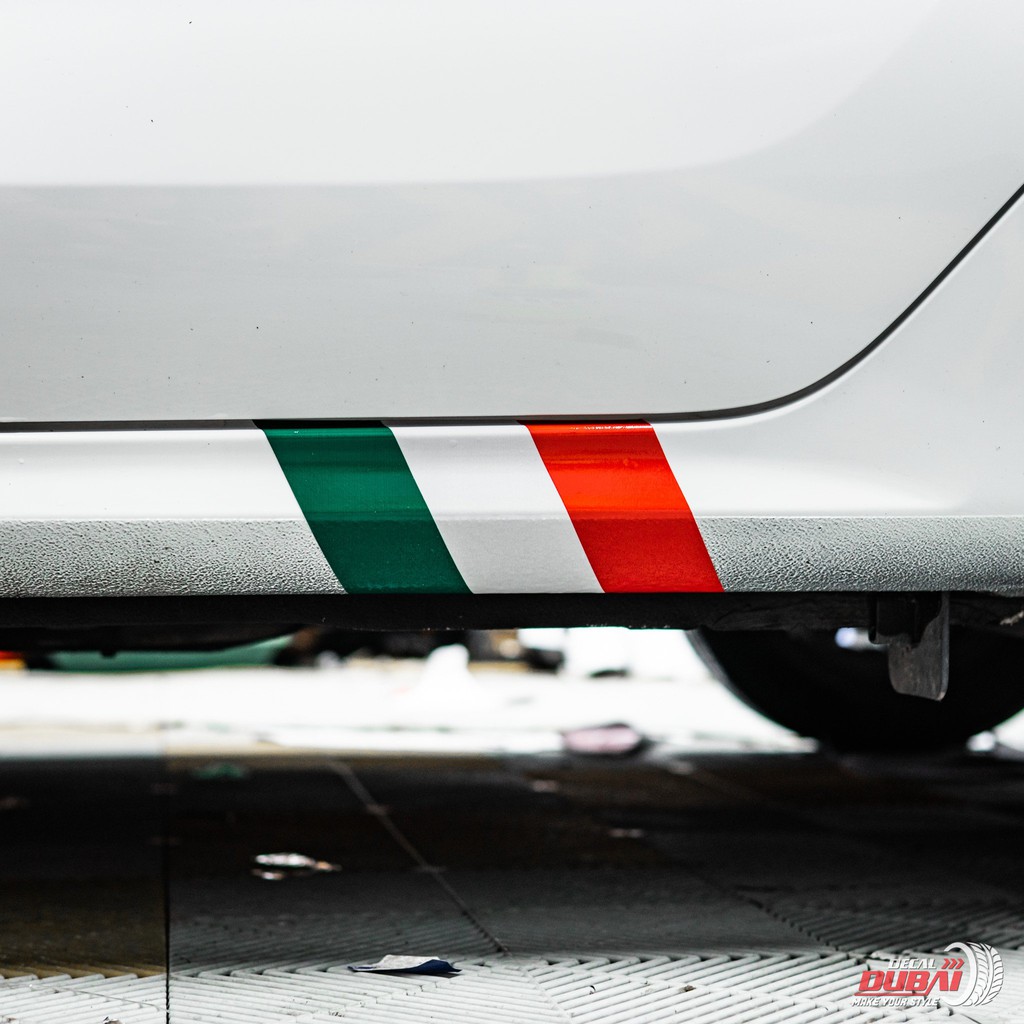 Full bộ tem Sticker mẫu cờ Ý dán trang trí xe Ô tô_Độc lạ