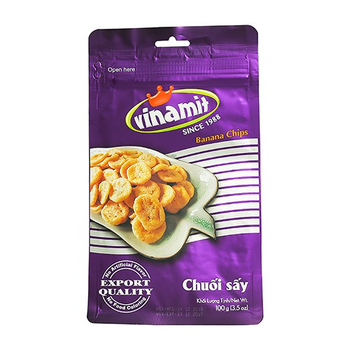 [Mã FMCGM25 - 10% ĐH 150K] Chuối Sấy VINAMIT 100g