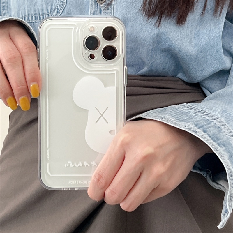 Ốp Điện Thoại Trong Suốt In Hình Gấu Hoạt Hình Cho iPhone 7+ 8+ 8 7 Plus 11 12 13 Pro MAX X XS MAX XR