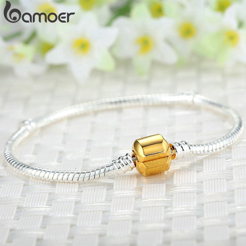 BAMOER Vòng Tay Da Rắn Mềm Màu Vàng Hồng Và Bạc DIY | BigBuy360 - bigbuy360.vn