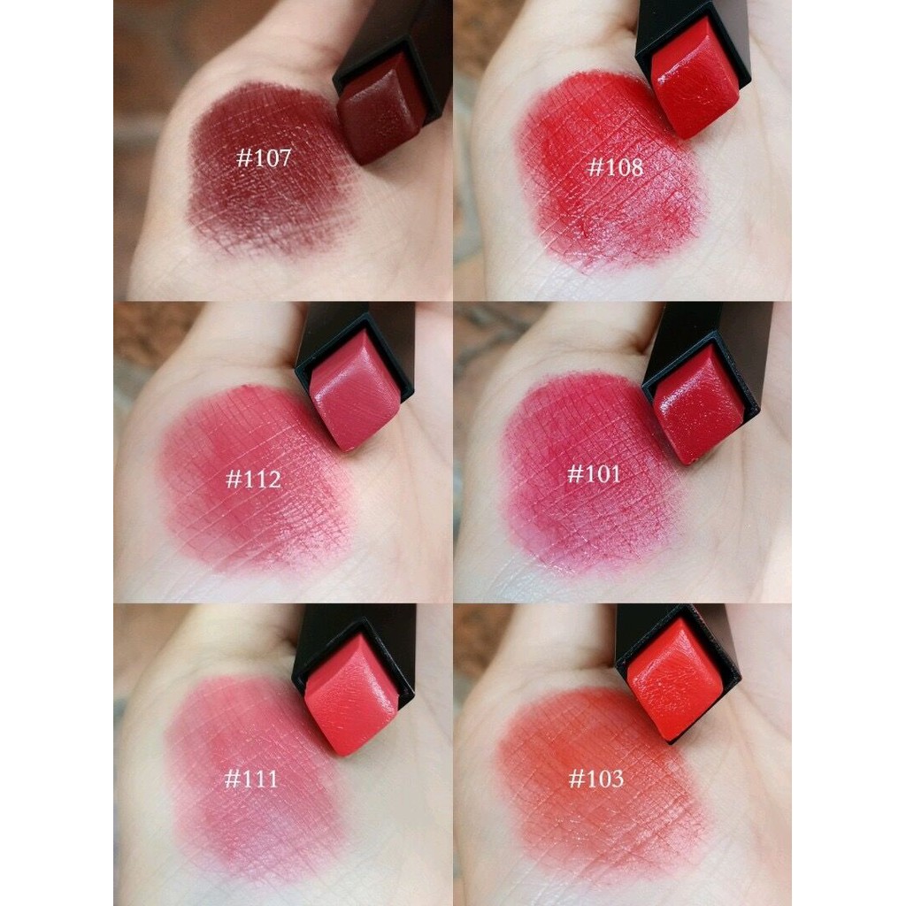 Son môi YSL thiết kế ống son màu bạc cao cấp 12 màu tùy chọn