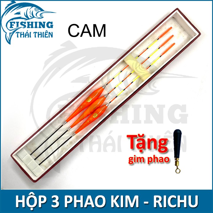 Combo 3 chiếc phao kim câu đơn, câu đài, phao kim Richu nhiều màu sắc