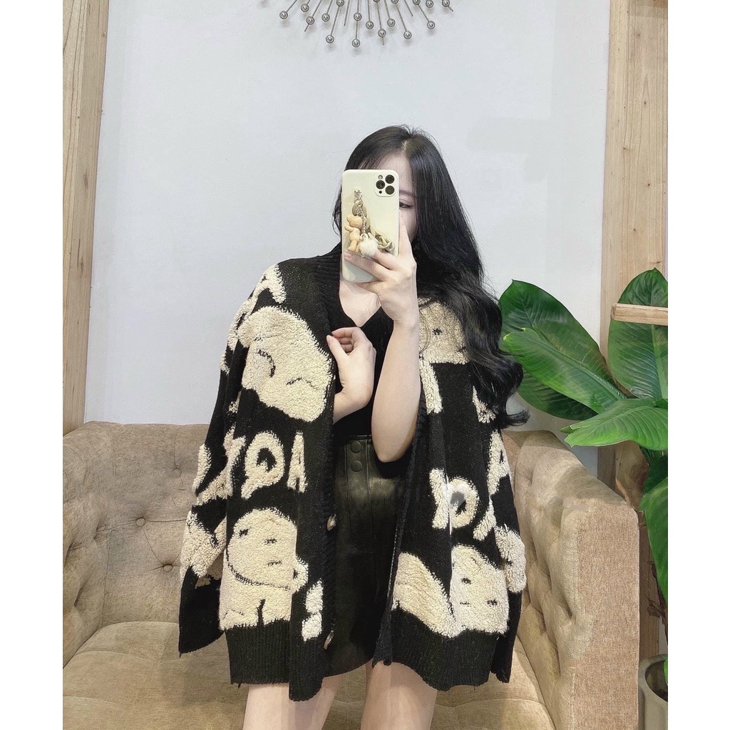 Cardigan Nữ Dày Dặn, Áo Khoác Len 2 Màu Siêu Hàn Quốc | BigBuy360 - bigbuy360.vn