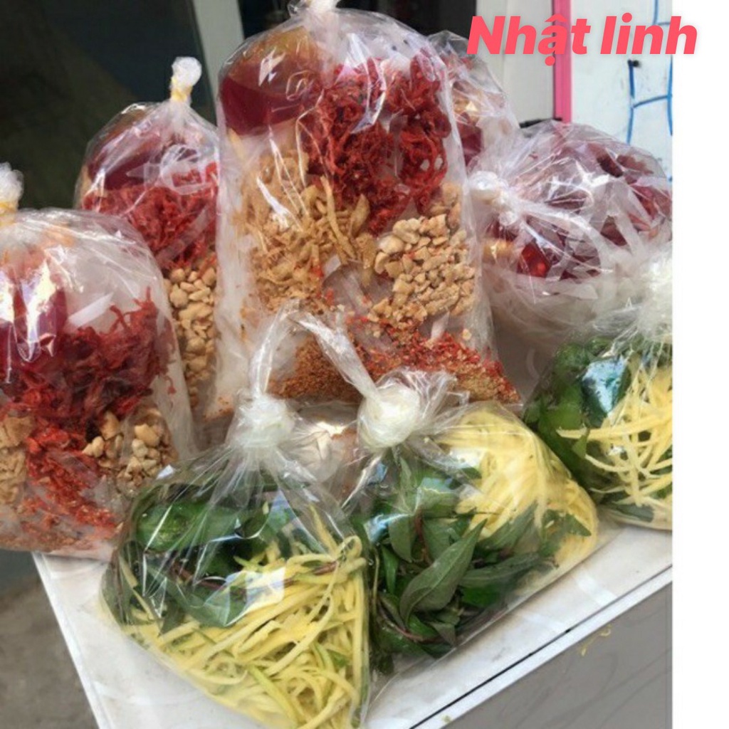 BÁNH TRÁNG TRỘN ĐỦ VỊ THẬP CẨM KHÔ BÒ KÈM NƯỚC SỐT KÈM QUẤT